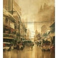 thumbnail image 3 of Retro Duvet Cover Set, Acyrlic Style Vintage Old City Street View Historic Landscape Theme Sepia Scenery, Decorative 3 Piece Bedding Set with 2 Pillow Shams, Queen Size, Sand Brown, by Ambesonne, 3 of 3