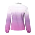 thumbnail image 4 of Fznquz Peplum Tops for Women 2025 Long Sleeve Gold V Neck Tops Gradient Fall Dressy Casual Womens Fashion, 4 of 5