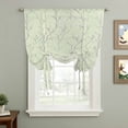 thumbnail image 2 of Sage Green Branches Balloon Curtains for Living Room/French Door, Vintage Art Farmhouse Tie Up Curtains 63 Inch Length Energy Saving Kitchen Curtains Shades for Windows 42"x63", 2 of 8