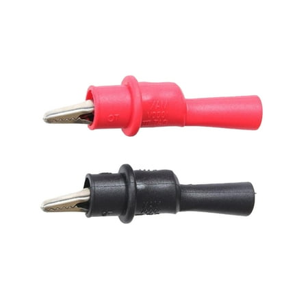 

Feiruifan 2Pcs 2mm Test Clip Safe Anti-corrosion Universal Reusable Insulated Test Lead Clip for Testing