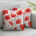 thumbnail image 3 of Nawypu  Wild Red Poppies Throw Pillow Cover Flower Floral Bloom Branch Plant Summer Home Decor Pillowcase Cushion Cover, 3 of 5