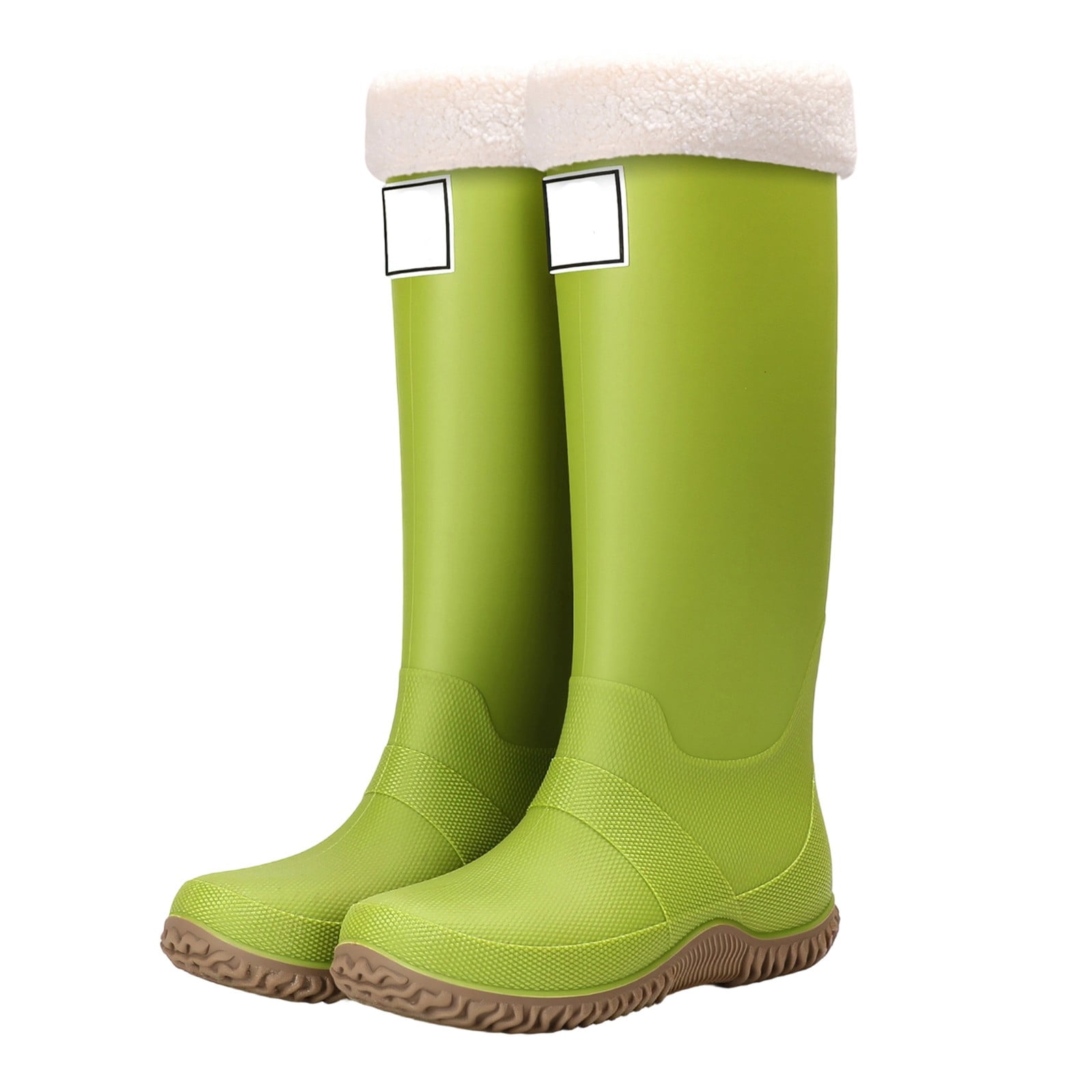 Ticikt Rain Boots for Men Women, Waterproof Rubber Boots with Unique Design, Comfort Lightweight Work Mud Boots, Garden Boots for Farming Gardening Fishing,Color:Green,Size:38