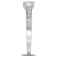 thumbnail image 2 of FB Jewels 14kt White Gold Womens Round Diamond Cluster Bridal Wedding Engagement Ring 1/3 Cttw, 2 of 2