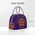 thumbnail image 2 of Easygdp Mardi Gras2 Bolsa de Almuerzo Insulada Grande, Forro de Aluminio, Diseño Espacioso, a Prueba de Fugas, Ideal para Trabajo, Picnics, Viajes y Actividades al Aire Libre, 2 of 6