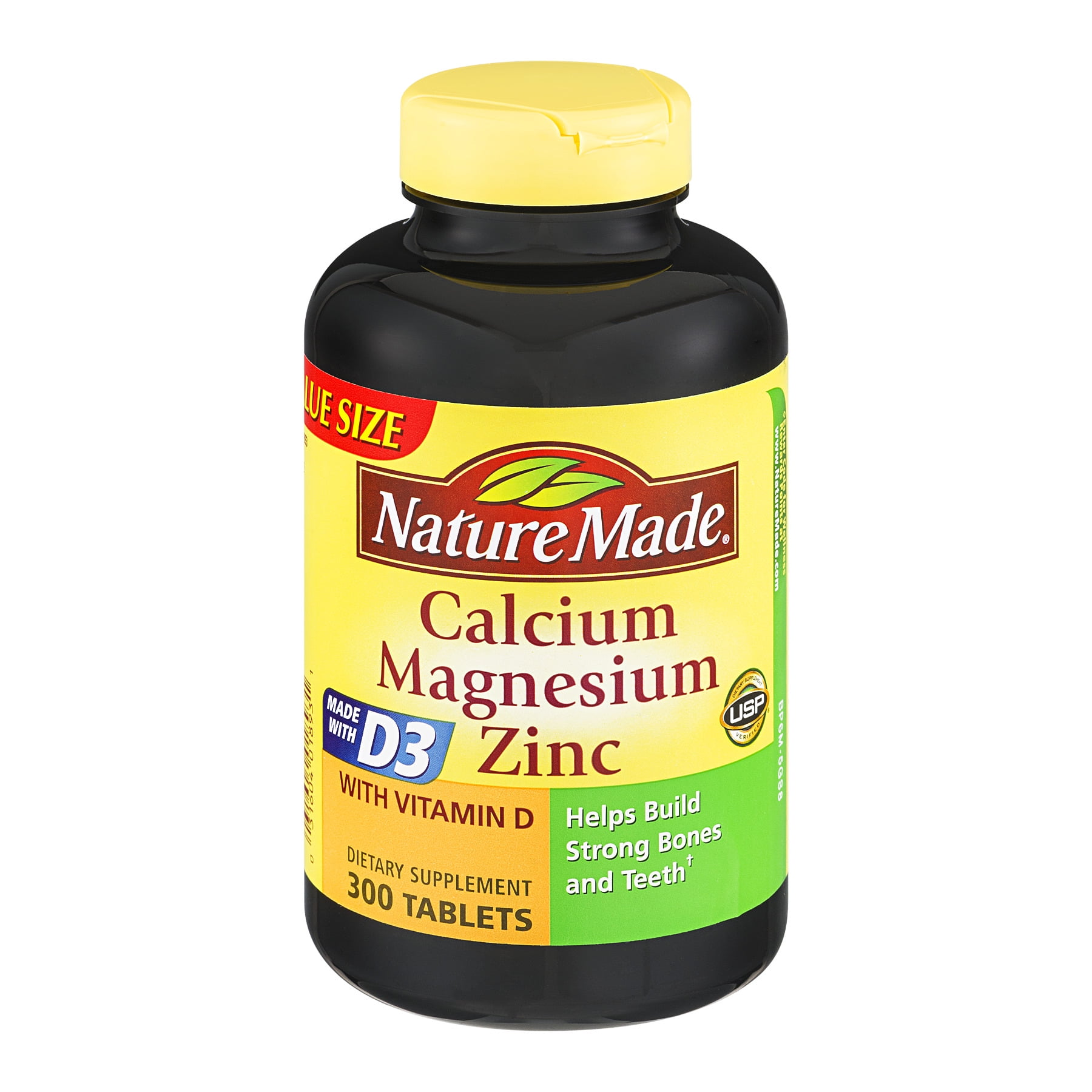 Nature Made Calcium Magnesium Zinc Vitamin D Tablets 300 Ct Walmartcom
