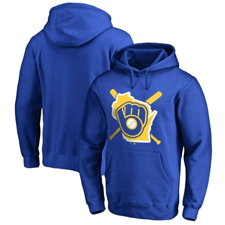 - Milwaukee Brewers Fanatics Branded Hometown Collection Brew Town Pullover Hoodie - Royal