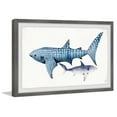 thumbnail image 2 of Marmont Hill White Dotted Shark Framed Wall Art, 2 of 6