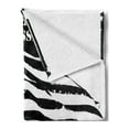 thumbnail image 2 of Boston Soft Flannel Fleece Blanket, Fluttering Grungy Design United States of America Flag Illustration with Text, Cozy Plush for Indoor and Outdoor Use, 60" x 80", Black and White, by Ambesonne, 2 of 5