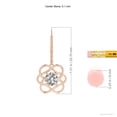 thumbnail image 2 of ANGARA Natural 1 ct Diamond Intertwined Flower Dangle Earrings in 14K Rose Gold for Women (Size-5.1mm| Color-K| Clarity-I3) | Anniversary, Jewelry Gift for Women | Natural Diamond Earrings, 2 of 6