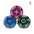 thumbnail image 5 of 3pcs Multicolor 12 Sided Resin Dice Astrology Tarots Constellation Divination, 5 of 13