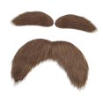 thumbnail image 3 of Bigotes falsos para cejas, decoración para mujeres y hombres, autoadhesivos para mascaradas. Marrón, 3 of 9