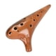 thumbnail image 3 of Ocarina de 12 agujeros, flauta de arcilla cerámica, instrumento musical profesional compacto con afinación en C , ideal como regalo para adultos y Marrón, 3 of 8