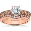 Pompeii 1/3 ct Diamond Angelica Vintage Engagement Ring Setting & Matching Wedding Band