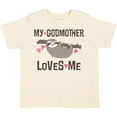 thumbnail image 3 of Inktastic My Godmother Loves Me Girls Sloth Girls Toddler T-Shirt, 3 of 5