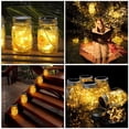 thumbnail image 6 of Outdoor Solar Garden Mason Jar Decor Lights With 20LED Fairy String Light Solar Hanging Lanterns for Yard Patio DIY Party Wedding Decoration (1 Piece), 6 of 6