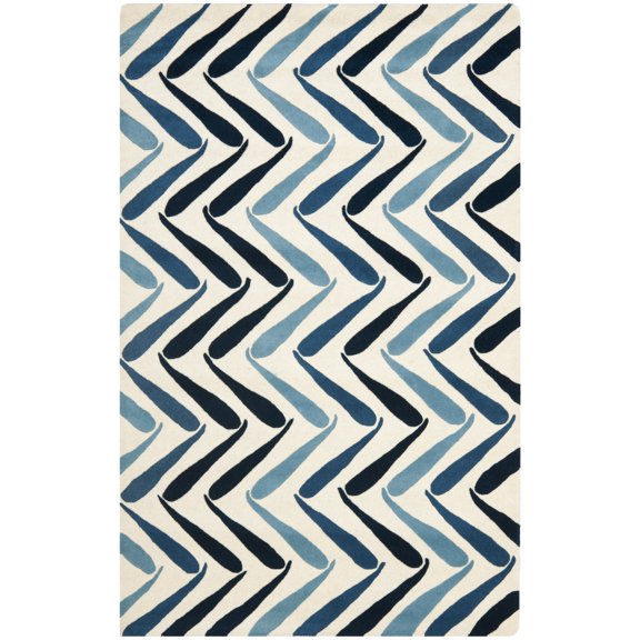 Safavieh Handmade Soho Ivory/ Blue New Zealand Wool Rug