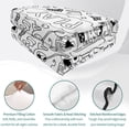 thumbnail image 4 of King Quilt Set 96''x106'', Black White Video Game Lightweight Bedspread Coverlet with 2 Pillow Shams, Console Computer Gaming Sketch Style Breathable All Season Quilt Bedding for Bedroom/Guest Room, 4 of 9