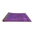 thumbnail image 2 of Ahgly Company Indoor Round Abstract Purple Modern Area Rugs, 7' Round, 2 of 4