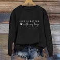 thumbnail image 2 of Ediodpoh Women's Funny Mom Life Print Crewneck Long Sleeve Pullover sweatshirts for women Tops Black XL, 2 of 3