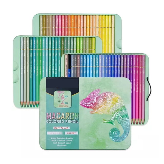 Set 72 Lápices Macaron Colores Dibujo Profesional +estuche