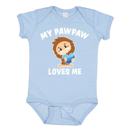 

Inktastic Cute Bigfoot My Pawpaw Loves Me Gift Baby Boy Bodysuit