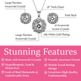 thumbnail image 2 of Cate & Chloe Ruth 18k White Gold Plated Halo Jewelry Set with Swarovski Crystals Gift for Women, 2 of 9