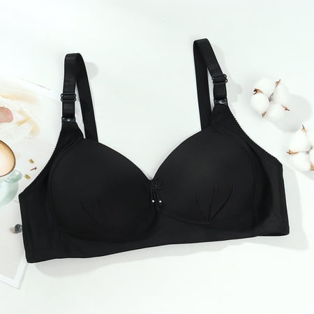 

Raeneomay Bras for Women Discount Clearance Plue Size Adjustable Full Cup No Steel Ring Cotton Breathable Underwear