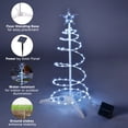 thumbnail image 3 of Yescom Munchkin Solar 2ft LED Spiral Tree Light 79 LEDs for Indoor Outdoor Holiday Christmas Decor Cool White 3 pack, 3 of 9
