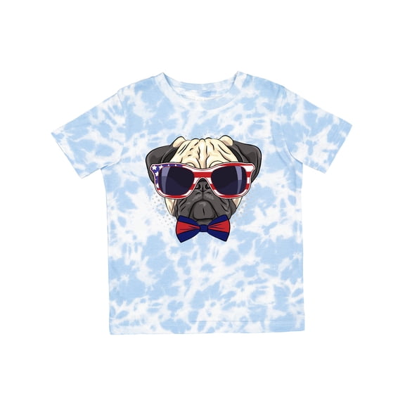 Inktastic Pug Dog July 4th Patriotic Sunglasses Boys or Girls Toddler T-Shirt