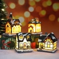 thumbnail image 4 of Casa de resina con luz LED para Navidad, decoración navideña, escena navideña de resina, casa de pueblo, ciudad para regalos de Navidad, 4 of 6