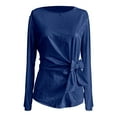 thumbnail image 4 of T Shirts for Women Sequins Tops for Women Blue Long Sleeve Sparkle Shirt Shiny Top Party Shirts Womens Holiday Party Tops, 4 of 5