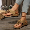 thumbnail image 5 of Dakaela Orthopedic Sandals for Women Arch Support Wedge Flip Flops 2025 Summer Shoes with Back Strap, 5 of 9