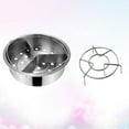 thumbnail image 3 of Shisuyan Steamer Basket Rack Set Silver 3-Piece 8.3In, 3 of 8