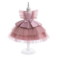 thumbnail image 2 of Edvintorg 3-10Years Party Dress for Kids Girl Cute Net Yarn Mesh Bow Ruffles Birthday Wedding Gown Long Dresses Children's Dress Girls, 2 of 7