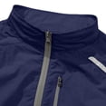 thumbnail image 5 of Men's Stand Collar Air Conditioning Jacket Nylon Spandex Sleeveless Vest Breathable Quick Dry Lightweight for Hiking Fishing Travel Workout Outdoor | Zenithor,Dark Blue M, 5 of 9