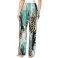 thumbnail image 5 of PISONIC Brush Background Printed Women's Pajama Pants, Comfy Pajama Bottoms With Pockets&Drawstring, 5 of 7