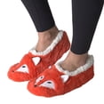 thumbnail image 3 of Oooh Geez Women's Cozy Fuzzy Slippers, Foxy, Funny Animal House Shoes, S, 3 of 4
