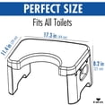 thumbnail image 2 of Foldable Plastic Toilet Squat Stool 8-inch Bathroom Squatting Posture Poop Stool, 2 of 11