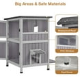 thumbnail image 6 of Outdoor Cat House 2-Story Feral Animals Shelter Cat Enclosure with Window & Waterproof Roof, 6 of 7