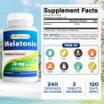 thumbnail image 2 of Best Naturals Melatonin 20mg 240 Tablets - Drug-Free Nighttime Sleep Aid - Non-GMO & Gluten Free, 2 of 7