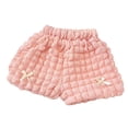 thumbnail image 3 of Kureaily Girls Bow Shorts Cute Summer Plaid Shorts For Toddler Baby Outfit ,Bow Decor Bubble Casual ShortsSize 4-5 Years ,Pink, 3 of 5