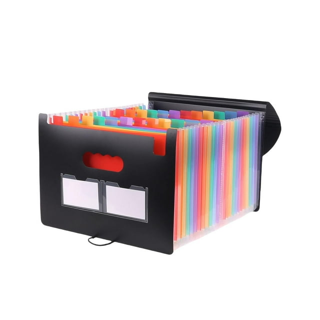 Accordian File Folder Organizer, Expanding Filing Folders, Expandable Accordion Storage Box with 13 Pockets for Paperwork Paper Keeper Invoice Receipt Bill Document, Pockets Accordion File Organizer