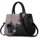 thumbnail image 1 of Women Handbag Top Handle Elegant Shoulder Bags Classic Shopper Handbags Ladies Crossbody Bag Embroidery (Gray), 1 of 5