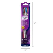 Equate Stain Removal Manual Toothbrushes, Medium, 2 Count