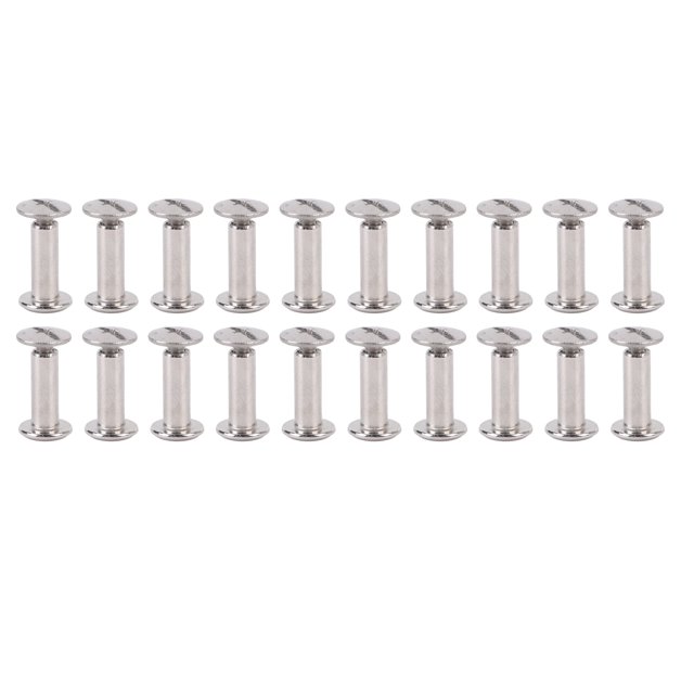 100Pcs Stainless Steel Blind Rivets and Screws Set 3/16" X 1/4" Round Head Rivets Dome Head Rivets Mushroom Head Rivets for Metal Leather Crafts with Large Flange Rustproof