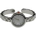 thumbnail image 4 of Blekon Collections Japanese Quartz Women's 28mm Case Classical Design Triangular Patterned Cuff Bangle Watch, 4 of 5