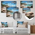 thumbnail image 4 of Designart "Tropical Paradise Beach Photo II" Nautical & Beach Metal Wall Decor, 4 of 5