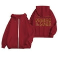 thumbnail image 2 of Praise The Lord Hoodies for Women Long Sleeve Zip Up Christian Hooded Sweatshirt with Pockets Jacket Coat, 2 of 5