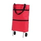 thumbnail image 2 of Bolsa de compras con ruedas, reutilizable, portátil, para equipaje, bolsa de viaje, 2 en 1, plegable Rojo, 2 of 9