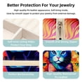 thumbnail image 3 of Cat Travel Portable Square Jewelry Box Earring Necklace Bracelet Holder Organizer Display Case Stand Decorative Box Storage Box, 3 of 6